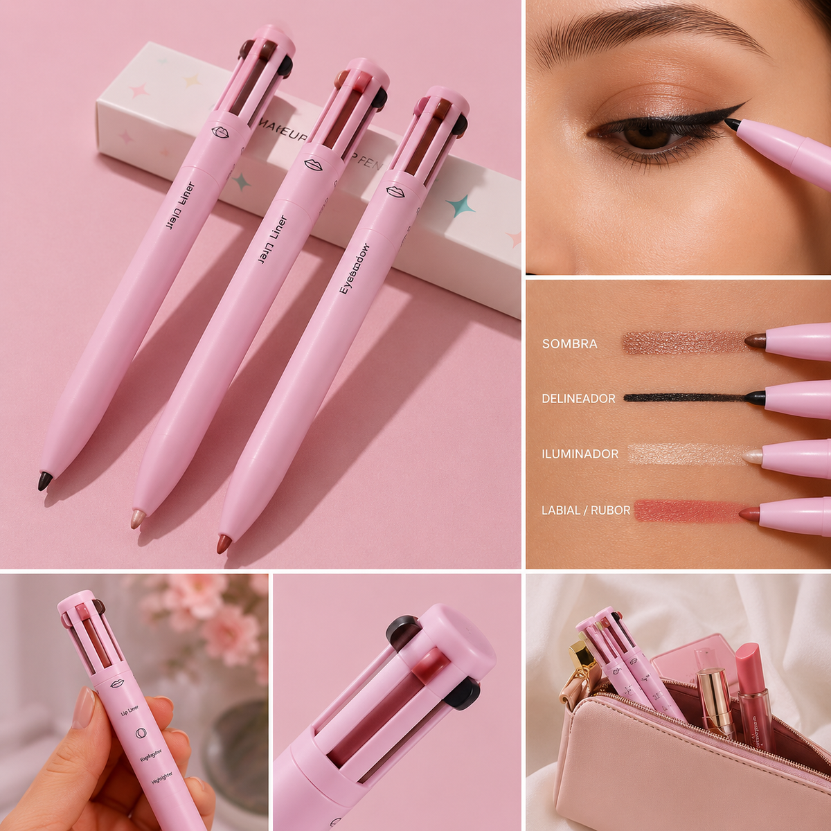 maquillaje 4 en 1 portátil