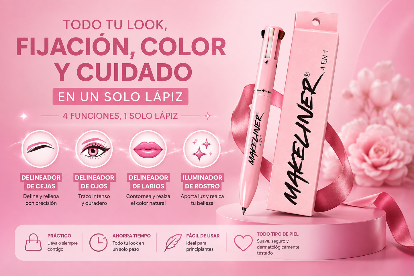 maquillaje 4 en 1 portátil