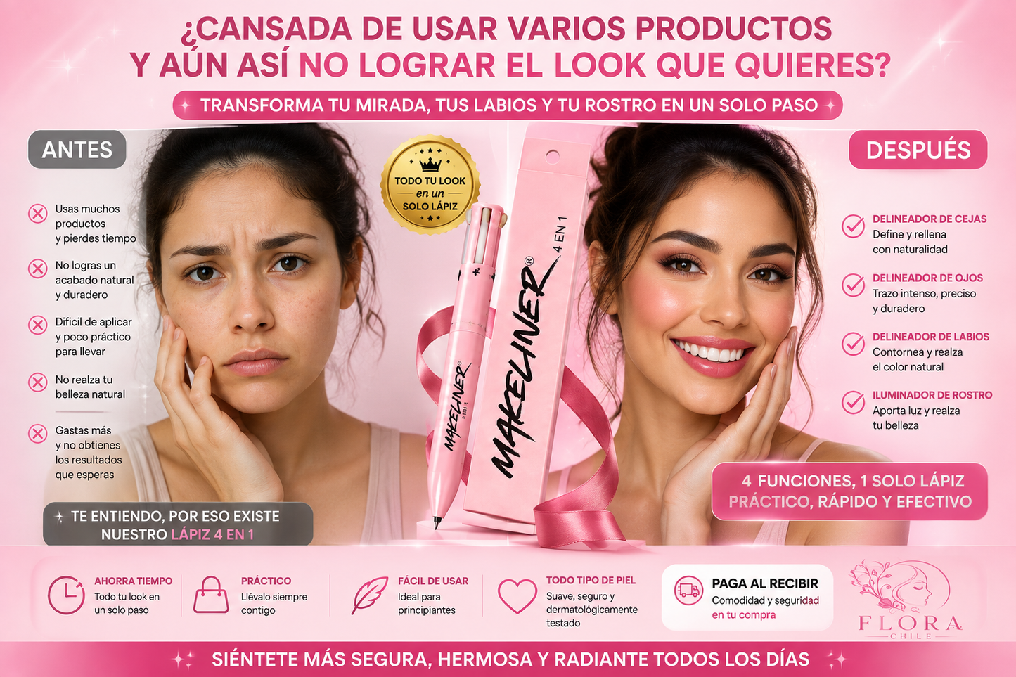 maquillaje 4 en 1 portátil